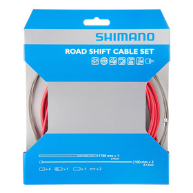 Cabo de Marcha Shimano  para Road Completo - Vermelho