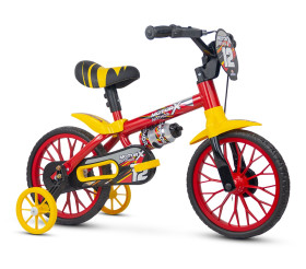 Bicicleta Nathor Aro 12 Motor X Vermelha/Amarela